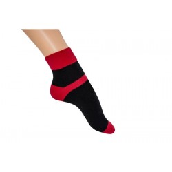 Zkrácená ponožka duo červená